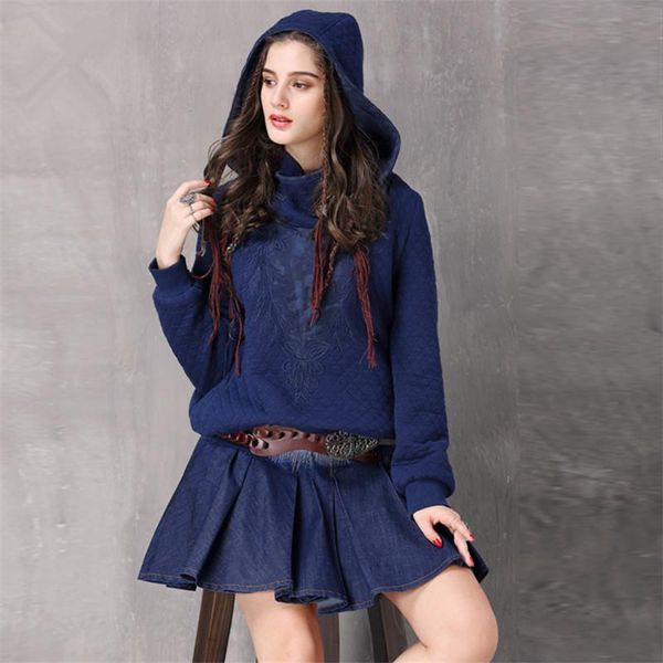 women's hoodies & sweatshirts vintage thicken women winter 2021 spring ethnic embroidery hooded warm long sleeve all-match pullover kni, Black
women's hoodies & sweatshirts vintage thicken women winter 2021 spring ethnic embroidery hooded warm long sleeve all-match pullover kni, Black