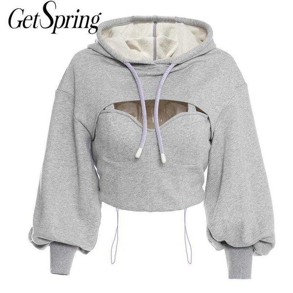 getspring women hoodie sweatshirt hollow out short hooded fake two casual s woman 210601, Black
getspring women hoodie sweatshirt hollow out short hooded fake two casual s woman 210601, Black
