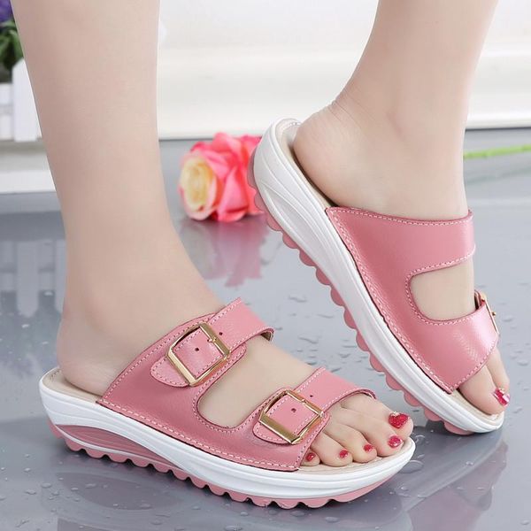 slippers womens summer beach shoes women slipper genuine leather big size clear slide sandals comfort thick sole wedge, Black
slippers womens summer beach shoes women slipper genuine leather big size clear slide sandals comfort thick sole wedge, Black