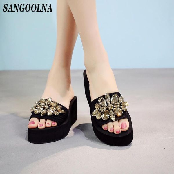 slippers summer spring women wedges beach shoes ladies girls crystal plus size women's, Black
slippers summer spring women wedges beach shoes ladies girls crystal plus size women's, Black
