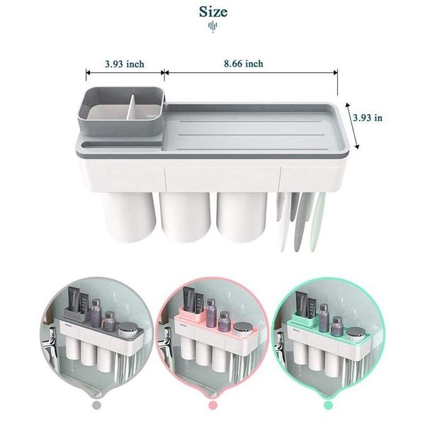 bath accessory set wall mounted toothbrush holder automatic toothpaste squeezer dispenser toiletries storage rack bathroom mouth cup
bath accessory set wall mounted toothbrush holder automatic toothpaste squeezer dispenser toiletries storage rack bathroom mouth cup