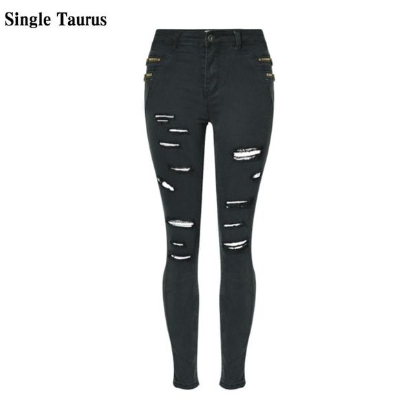 women's jeans elasticity skinny black fake zippers slim casual preppy style ripped distressed denim pants pantalones vaqueros mujer 202, Blue
women's jeans elasticity skinny black fake zippers slim casual preppy style ripped distressed denim pants pantalones vaqueros mujer 202, Blue