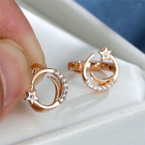 hoop & huggie geometric cute star moon earrings white crystal zircon small vintage gold color wedding for women jewelry, Golden;silver
hoop & huggie geometric cute star moon earrings white crystal zircon small vintage gold color wedding for women jewelry, Golden;silver
