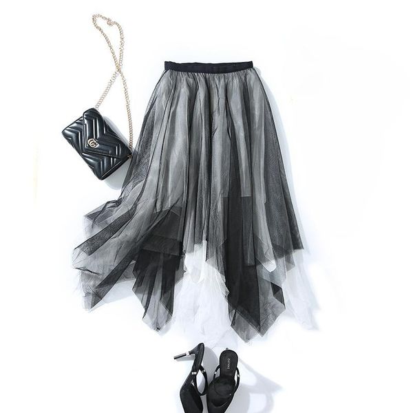 skirts summer temperament elegant irregular mesh women fashion all-match a-line jupe casual loose office lady woman bottoms, Black
skirts summer temperament elegant irregular mesh women fashion all-match a-line jupe casual loose office lady woman bottoms, Black