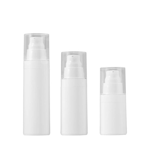 15/30/50ml empty airless cosmetics bottles white essence pump bottle for lotion shampoo storage container
15/30/50ml empty airless cosmetics bottles white essence pump bottle for lotion shampoo storage container