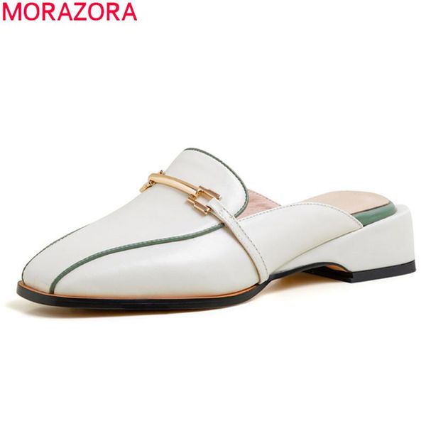 slippers morazora 2021 brand summer women genuine leather comfortable casual shoes fashion square toe mules, Black
slippers morazora 2021 brand summer women genuine leather comfortable casual shoes fashion square toe mules, Black