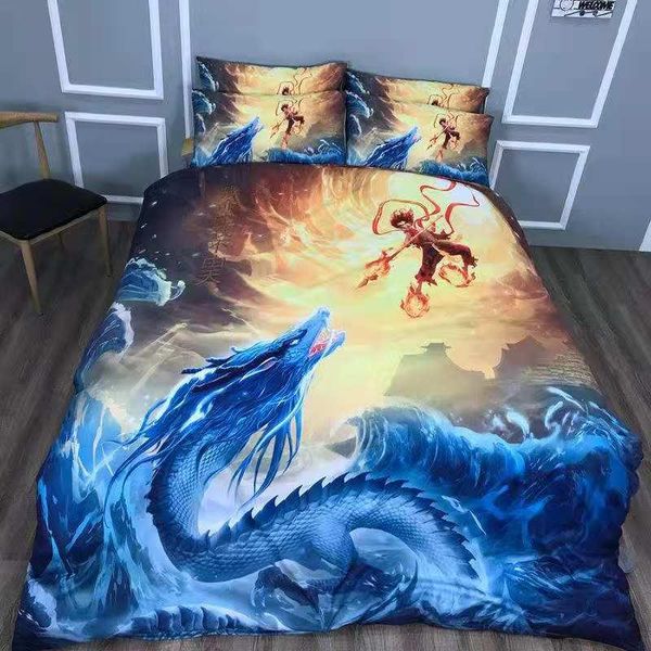 bedding sets "nezha-devil boy comes into the world" home textile, nezha 4pc set, children quilt cover, bed sheet, pillowcase 3 pc
bedding sets "nezha-devil boy comes into the world" home textile, nezha 4pc set, children quilt cover, bed sheet, pillowcase 3 pc