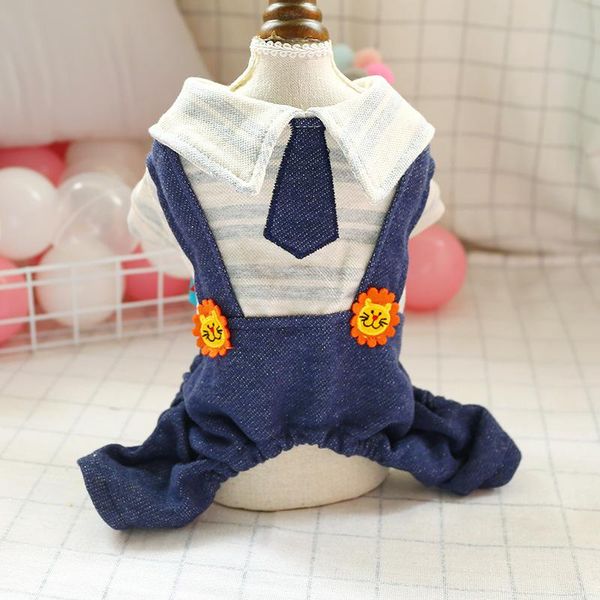 dog apparel gentleman tie lion pajamas jumpsuit male boy girl autumn winter stripe shirt small pet costume puppy outfit clothing supply
dog apparel gentleman tie lion pajamas jumpsuit male boy girl autumn winter stripe shirt small pet costume puppy outfit clothing supply