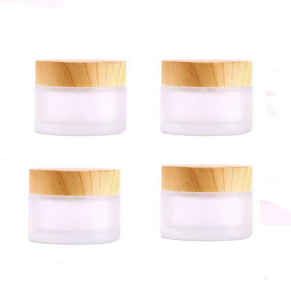 storage bottles & jars 4pcs empty frosted glass cream jar bottle with wood grain lid cosmetic containers box refillable make up
storage bottles & jars 4pcs empty frosted glass cream jar bottle with wood grain lid cosmetic containers box refillable make up