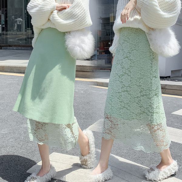 skirts 2021 two sid can wear autumn and winter knitted women's lace medium long skirt, mh a-shaped wrap hip skirt, Black
skirts 2021 two sid can wear autumn and winter knitted women's lace medium long skirt, mh a-shaped wrap hip skirt, Black