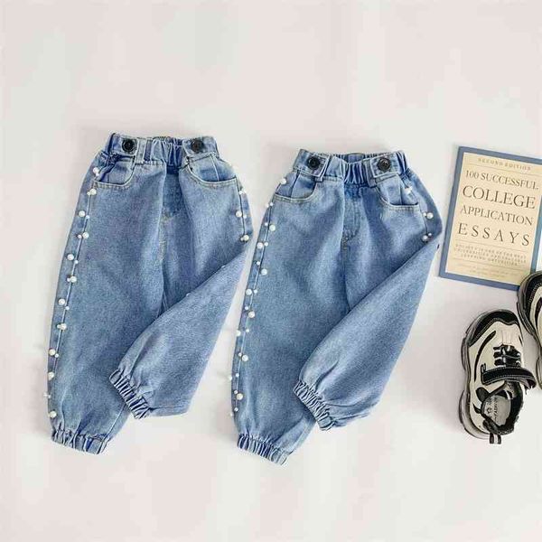 autumn cute girls fashion side pearl casual jeans 1-6 years baby girl all-match denim pants 210331, Blue
autumn cute girls fashion side pearl casual jeans 1-6 years baby girl all-match denim pants 210331, Blue