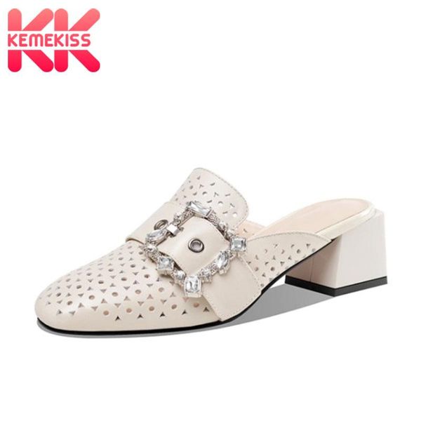 women sandals shoes fashion metal design genuine leather solid crystal square heels footwear size 33-42, Black
women sandals shoes fashion metal design genuine leather solid crystal square heels footwear size 33-42, Black