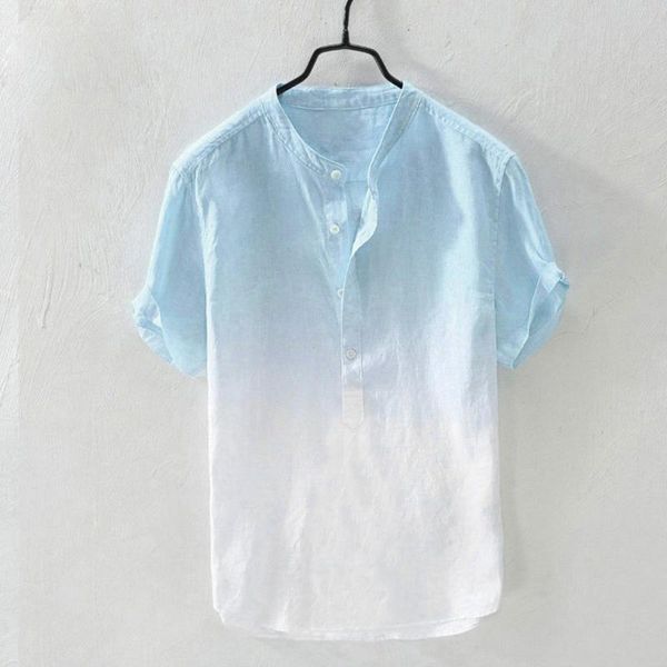 men's casual shirts 2021 summer cool and thin breathable shirt collar hanging dyed gradient cotton linen male, White;black
men's casual shirts 2021 summer cool and thin breathable shirt collar hanging dyed gradient cotton linen male, White;black