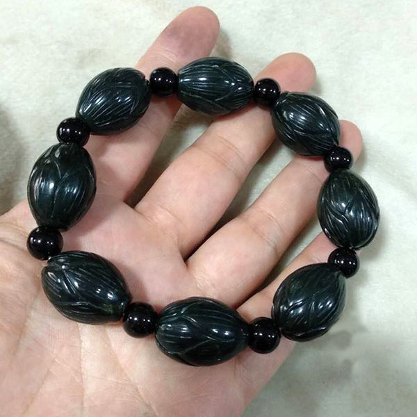 chinese natural hetian qing jade & bracelet beads bangles for men women jewellery, Black;brown
chinese natural hetian qing jade & bracelet beads bangles for men women jewellery, Black;brown