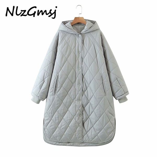 winter oversize fashion vintage plaid hooded parka women casual pockets cotton jackets coat loose long outwear female 210628, Black;brown 
winter oversize fashion vintage plaid hooded parka women casual pockets cotton jackets coat loose long outwear female 210628, Black;brown
