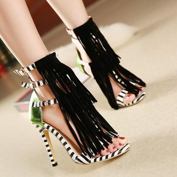 super high thin heels rome gladiator women sandals ankle strap front rear boho shoes fringe, Black
super high thin heels rome gladiator women sandals ankle strap front rear boho shoes fringe, Black