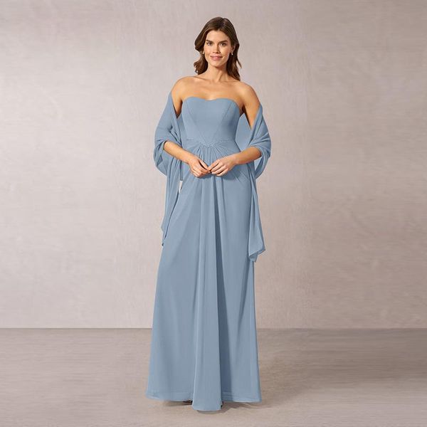 party dresses 2021 affordable dusty blue chiffon mother of the groom with shawl sweetheart back out pleated wedding gowns, White;black
party dresses 2021 affordable dusty blue chiffon mother of the groom with shawl sweetheart back out pleated wedding gowns, White;black