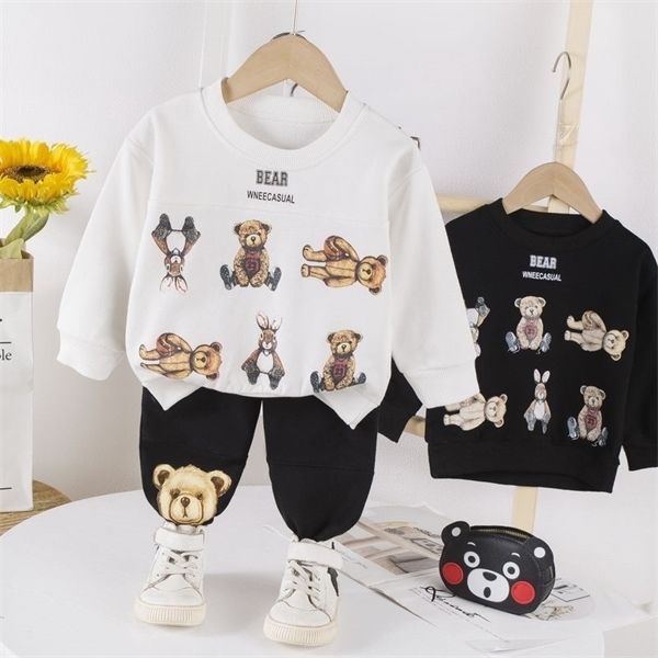 spring autumn children clothes baby boys cotton bears t-shirt pants 2pcs/sets infant out kid fashion toddler clothing tracksuits x0401, White
spring autumn children clothes baby boys cotton bears t-shirt pants 2pcs/sets infant out kid fashion toddler clothing tracksuits x0401, White