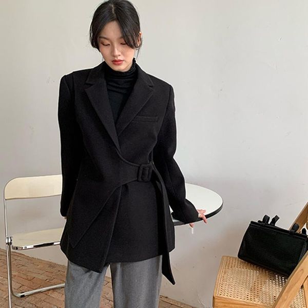 women's wool & blends winter spring fashion ladies coat leisure women overcoat solid color elegant slim female outerwear, Black
women's wool & blends winter spring fashion ladies coat leisure women overcoat solid color elegant slim female outerwear, Black