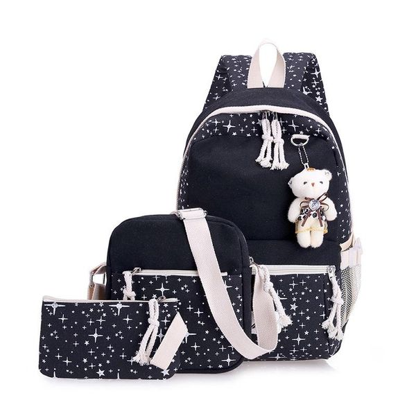 3pcs/set women canvas school backpacks college schoolbag fashion teenager girl and boys rucksack moclila shoulder bag bags
3pcs/set women canvas school backpacks college schoolbag fashion teenager girl and boys rucksack moclila shoulder bag bags