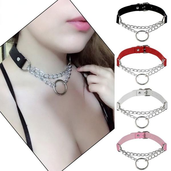 chokers fetish collar torus-shaped round metal leather bondage harness necklaces handmade chain choker, Golden;silver
chokers fetish collar torus-shaped round metal leather bondage harness necklaces handmade chain choker, Golden;silver
