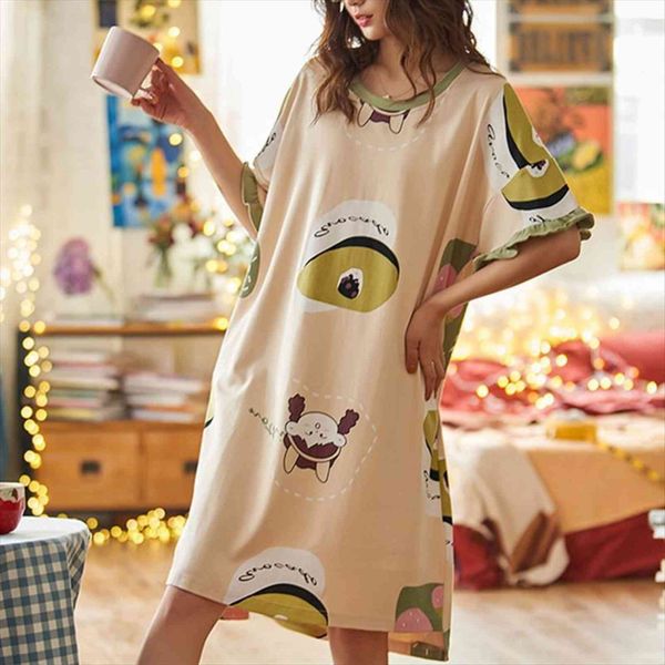 summer cotton nightdress cartoon womens sleepwears nightgown nightwear plus home sleep dress, Black;red
summer cotton nightdress cartoon womens sleepwears nightgown nightwear plus home sleep dress, Black;red