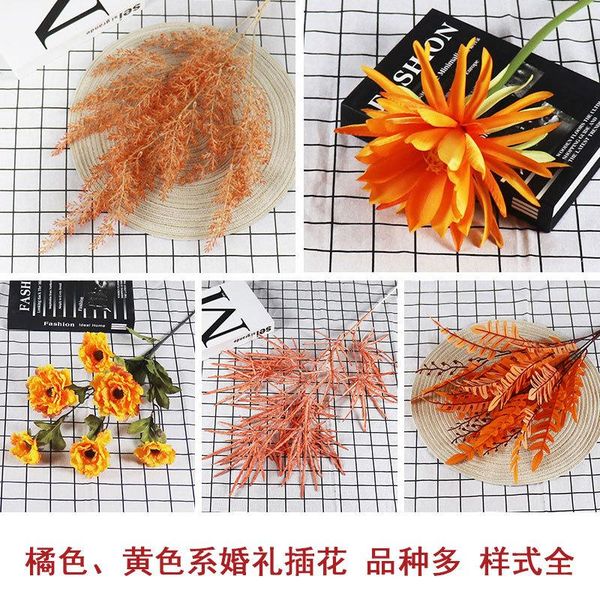 orange color system imitation flowers european style high-end wedding hall el ceiling decoration artificial decorative & wreaths
orange color system imitation flowers european style high-end wedding hall el ceiling decoration artificial decorative & wreaths
