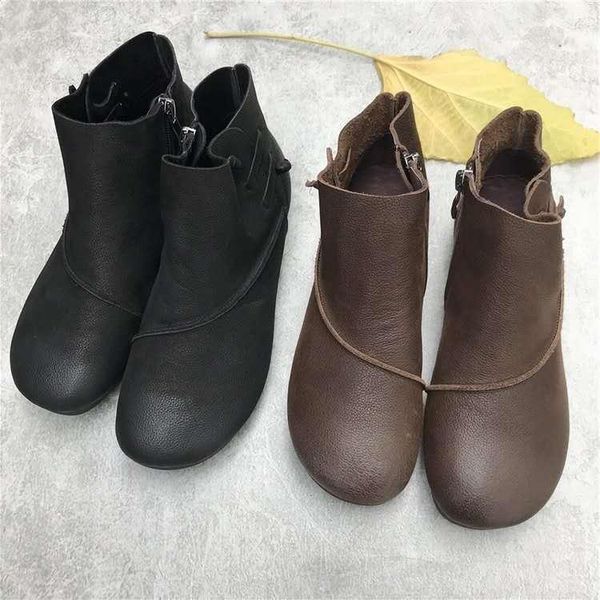 boots fashion women's casual flat leather retro lace-up side zipper round toe shoes plus size women autumn, Black
boots fashion women's casual flat leather retro lace-up side zipper round toe shoes plus size women autumn, Black