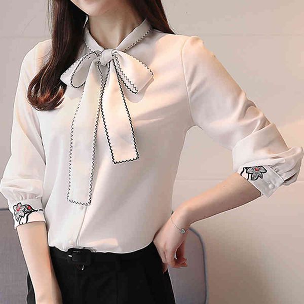 women's blouses & shirts shintimes chiffon blouse autumn embroidery flowers womens and long sleeve bow ladies clothes vetemen, White
women's blouses & shirts shintimes chiffon blouse autumn embroidery flowers womens and long sleeve bow ladies clothes vetemen, White