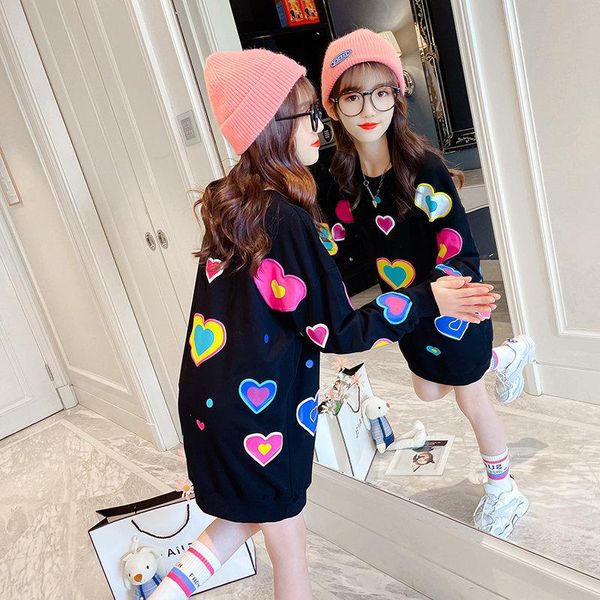 hoodies & sweatshirts spring autumn kids cute heart print medium-length sweatshirt for teen girls novelty 2021 cotton clothes age 8 10years, Black
hoodies & sweatshirts spring autumn kids cute heart print medium-length sweatshirt for teen girls novelty 2021 cotton clothes age 8 10years, Black