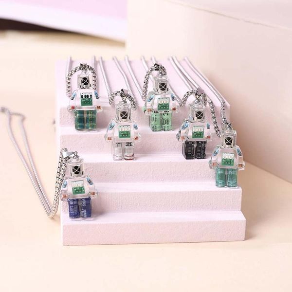 chains hip hop punk transparent resin electronic robot pendant metal sweater chain necklace for men women jewelry accessories, Silver
chains hip hop punk transparent resin electronic robot pendant metal sweater chain necklace for men women jewelry accessories, Silver