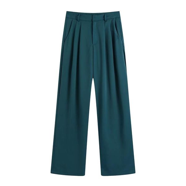 women's pants & capris 2021 women fashion office wear straight solid vintage high waist zipper wide leg female trousers mujer, Black;white
women's pants & capris 2021 women fashion office wear straight solid vintage high waist zipper wide leg female trousers mujer, Black;white