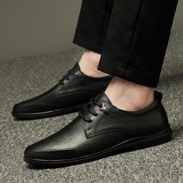 dress shoes formal men comfy sapato social oxfords genuine leather office casual spring autumn homme, Black
dress shoes formal men comfy sapato social oxfords genuine leather office casual spring autumn homme, Black