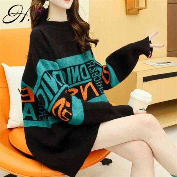 women oversized sweater jumpers long sleeve letters printed pullovers black green vintage pull femme 210430, Black;gray
women oversized sweater jumpers long sleeve letters printed pullovers black green vintage pull femme 210430, Black;gray