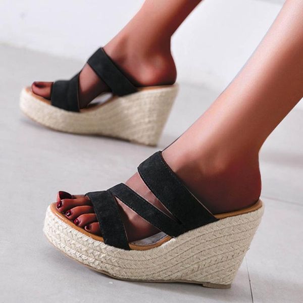 slippers high heels wedge slope sandals comfort outdoor party casual shoes women's antiskid leisure summer, Black
slippers high heels wedge slope sandals comfort outdoor party casual shoes women's antiskid leisure summer, Black