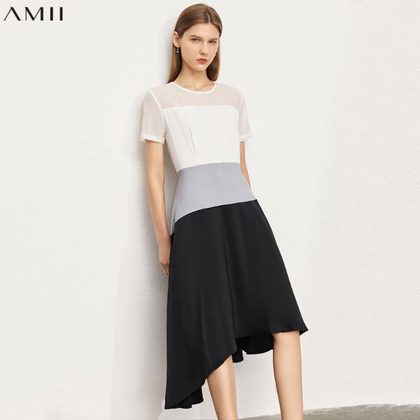 casual dresses amii minimalism summer for women elegant contrast spliced irregular maxi office lady oneck aline dress 12170424, Black;gray
casual dresses amii minimalism summer for women elegant contrast spliced irregular maxi office lady oneck aline dress 12170424, Black;gray