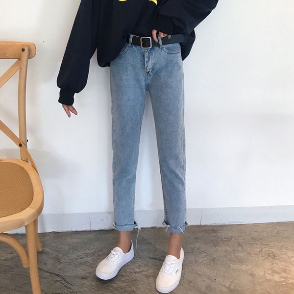 jeans spring summer straight women's pantalon denim casual pants in high belt jeans for women, Blue
jeans spring summer straight women's pantalon denim casual pants in high belt jeans for women, Blue