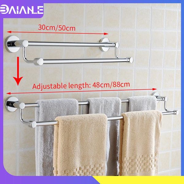 towel racks rack hanging holder stainless steel double bar wall mounted bathroom adjustable length
towel racks rack hanging holder stainless steel double bar wall mounted bathroom adjustable length