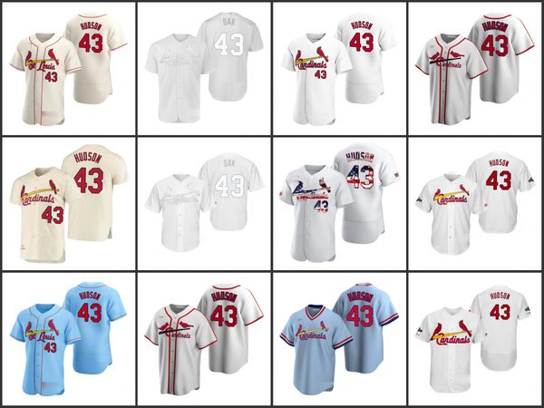 st. louis cardinals men 43 dakota hudson women youthjersey, Black;red