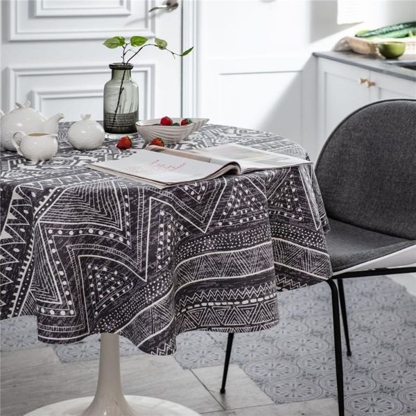 table cloth cilected black geometric printing round tablecloth 150cm ethnic style bohemian cotton and linen home cover decoration
table cloth cilected black geometric printing round tablecloth 150cm ethnic style bohemian cotton and linen home cover decoration