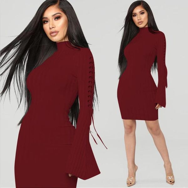 casual dresses ahvit autumn winter full sleeve bandage hollow out dress turtleneck flare sheath elegant vintage als066, Black;gray
casual dresses ahvit autumn winter full sleeve bandage hollow out dress turtleneck flare sheath elegant vintage als066, Black;gray