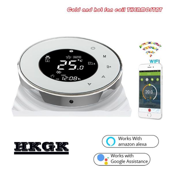 smart home control 95-240vac room heat cool temp wifi thermostat google for 2pipe no/nc valve works with alexa
smart home control 95-240vac room heat cool temp wifi thermostat google for 2pipe no/nc valve works with alexa