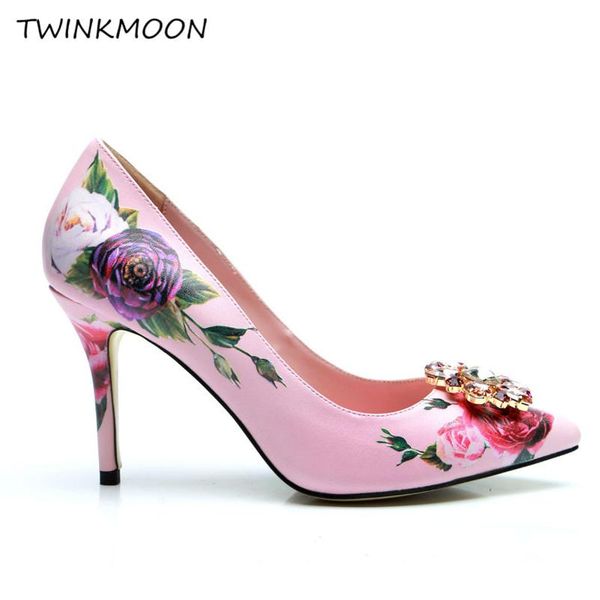 floral print pumps women high heels shoes rhinestone crystal flower 3d leather pink wedding party chaussures femme dress, Black
floral print pumps women high heels shoes rhinestone crystal flower 3d leather pink wedding party chaussures femme dress, Black