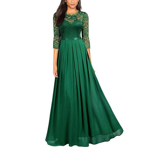 luxury party evening dress quality evening style fall 2021 temperament women's lace quarter sleeve round neck swing dr's, Black
luxury party evening dress quality evening style fall 2021 temperament women's lace quarter sleeve round neck swing dr's, Black