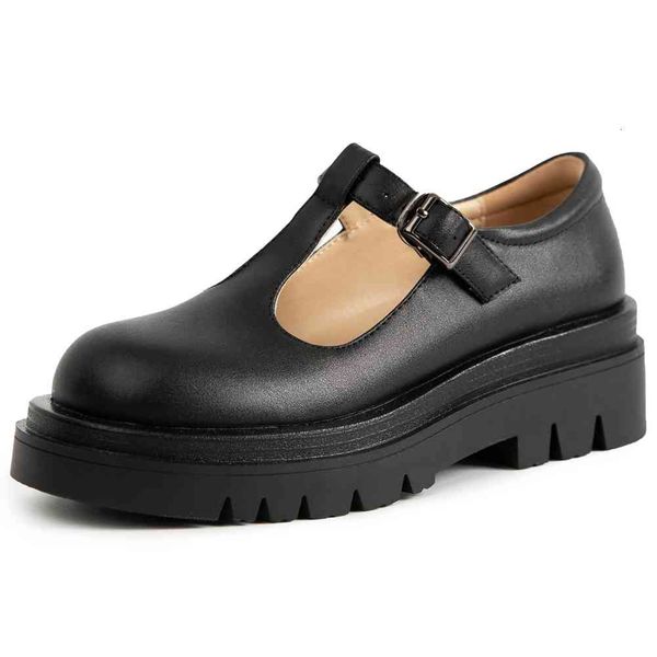 sandals genuine leather female retro vintage british round head buckle chuny comfy pumps women casual shoes woman, Black
sandals genuine leather female retro vintage british round head buckle chuny comfy pumps women casual shoes woman, Black