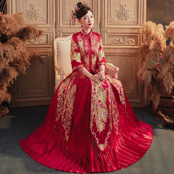 chinese style women men wedding dress classic luxurious embroidered hanfu clothing marriage suit vestidos size s-2xl ethnic, Red
chinese style women men wedding dress classic luxurious embroidered hanfu clothing marriage suit vestidos size s-2xl ethnic, Red