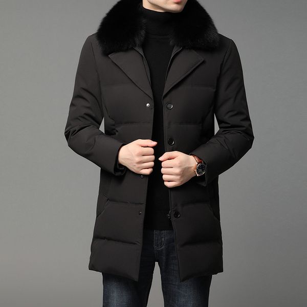 men's jackets s down thick winter warm coat fur collar white duck coats detachable 9gkk, Black;brown
men's jackets s down thick winter warm coat fur collar white duck coats detachable 9gkk, Black;brown