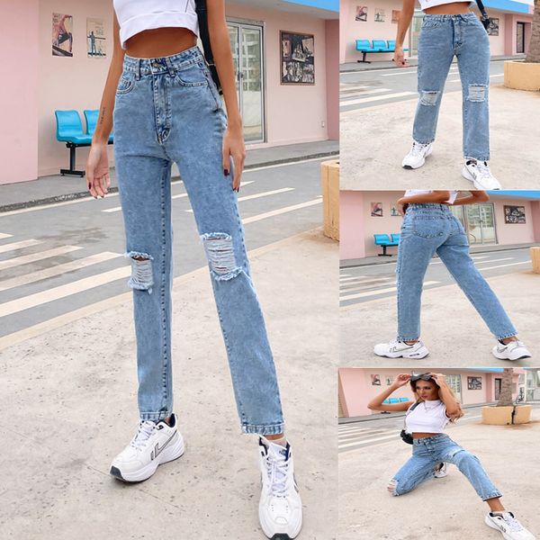 spring senior 2021 light blue women's hole loose straight jeans trend elastic breathable comfortable fashion designer
spring senior 2021 light blue women's hole loose straight jeans trend elastic breathable comfortable fashion designer