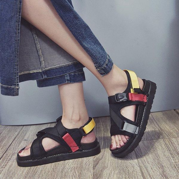 summer sandals female shallow breathable thick bottom fashion casual students, Black
summer sandals female shallow breathable thick bottom fashion casual students, Black