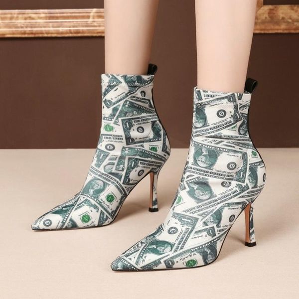 boots us4-11 womens pointy toe stretcy socks tube ankle us dollar spaper printed stilettos high heel shoes pull on p, Black
boots us4-11 womens pointy toe stretcy socks tube ankle us dollar spaper printed stilettos high heel shoes pull on p, Black